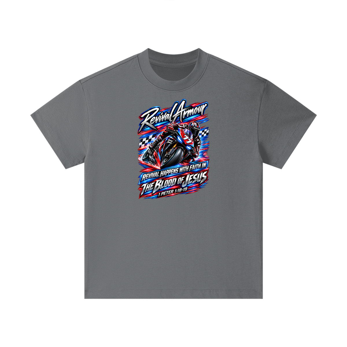 REVIVAL ARMOUR REVIVAL HAPPENS WITH FAITH IN THE BLOOD OF JESUS 1 PETER 1:18-19 Kids T-Shirt