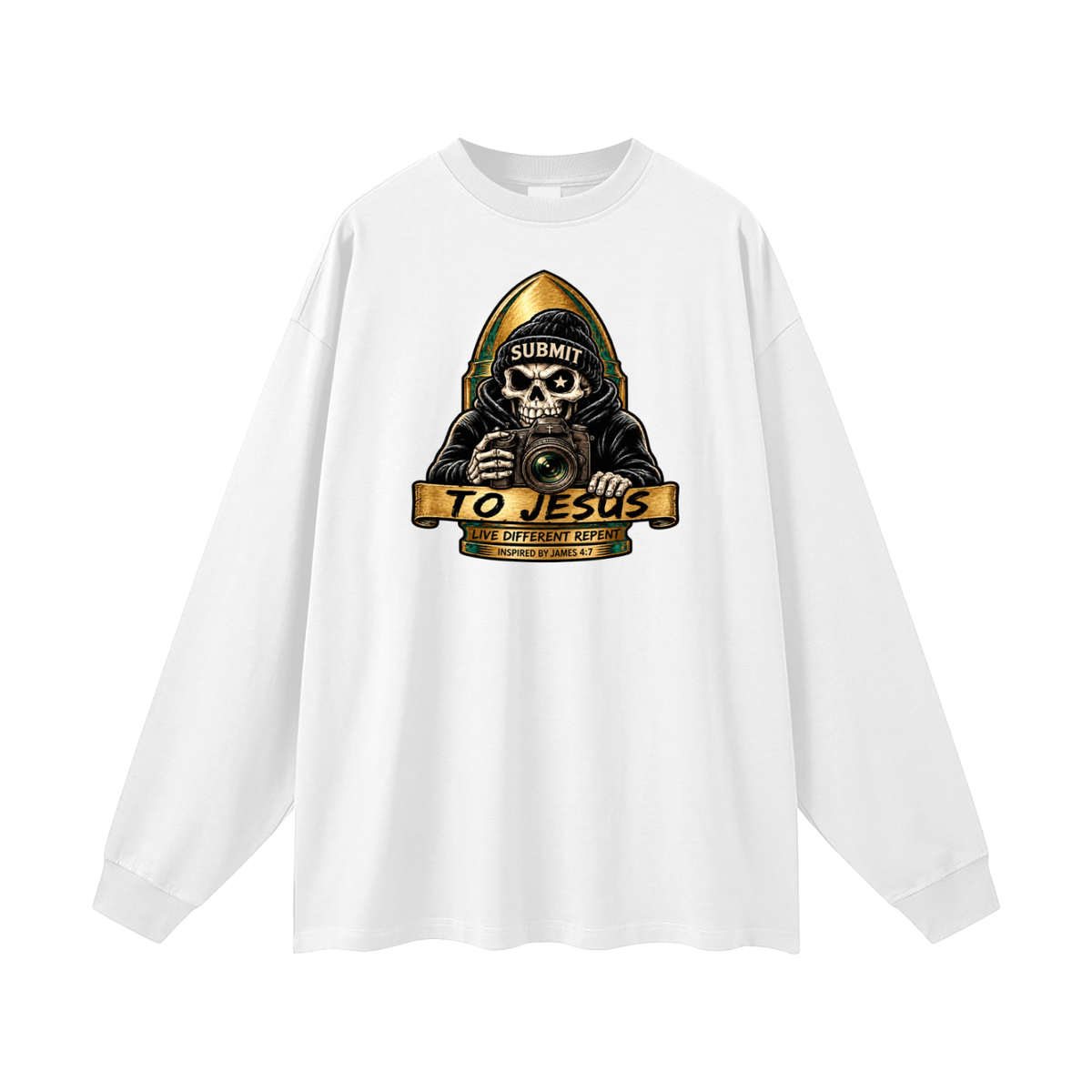 SUBMIT TO JESUS LIVE DIFFERENT REPENT INSPIRED BY JAMES 4:7 Long Sleeve T-Shirt