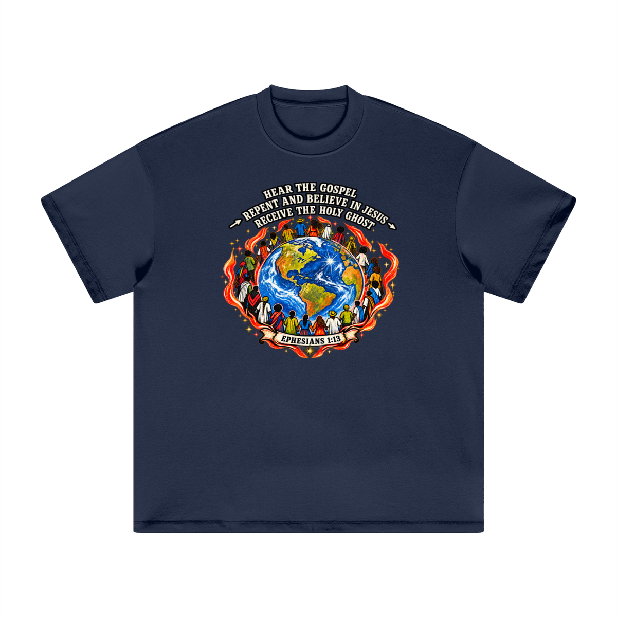 Hear the Gospel > repent and believe in Jesus > Receive the Holy Ghost T-Shirt