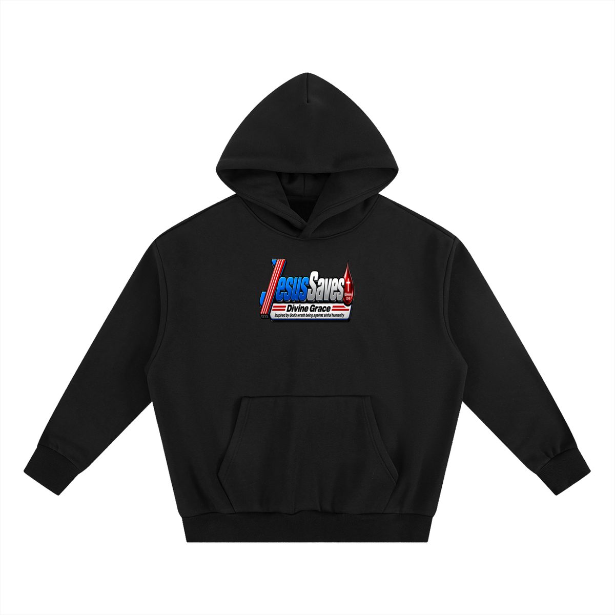 JESUS SVAES (EPHESIANS 2:8-9) DIVINE GRACE INSPIRED BY GOD'S WRATH BEING AGAINST SINFUL HUMANITY Hoodie