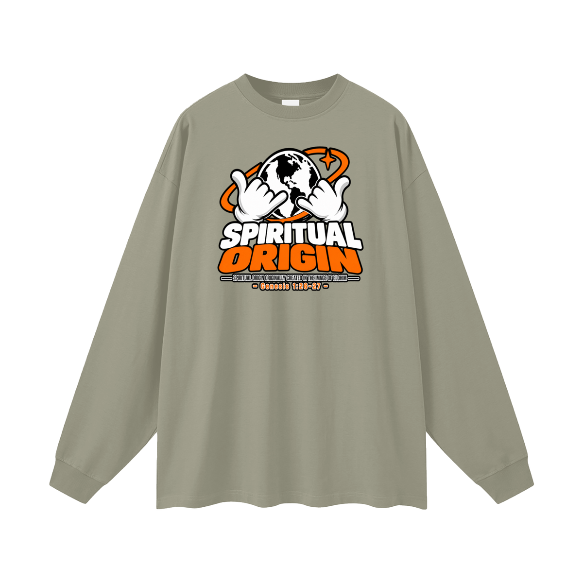 SPIRITUAL ORGIN SPIRITUAL ORGIN ORIGINALLY CREATED IN THE IMAGE OF ELOHIM - GENESIS 1:26-27 - Long Sleeve T-Shirt