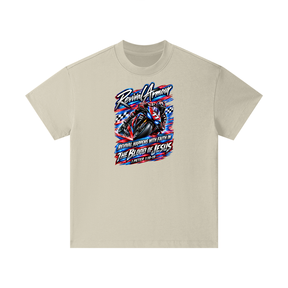 REVIVAL ARMOUR REVIVAL HAPPENS WITH FAITH IN THE BLOOD OF JESUS 1 PETER 1:18-19 Kids T-Shirt