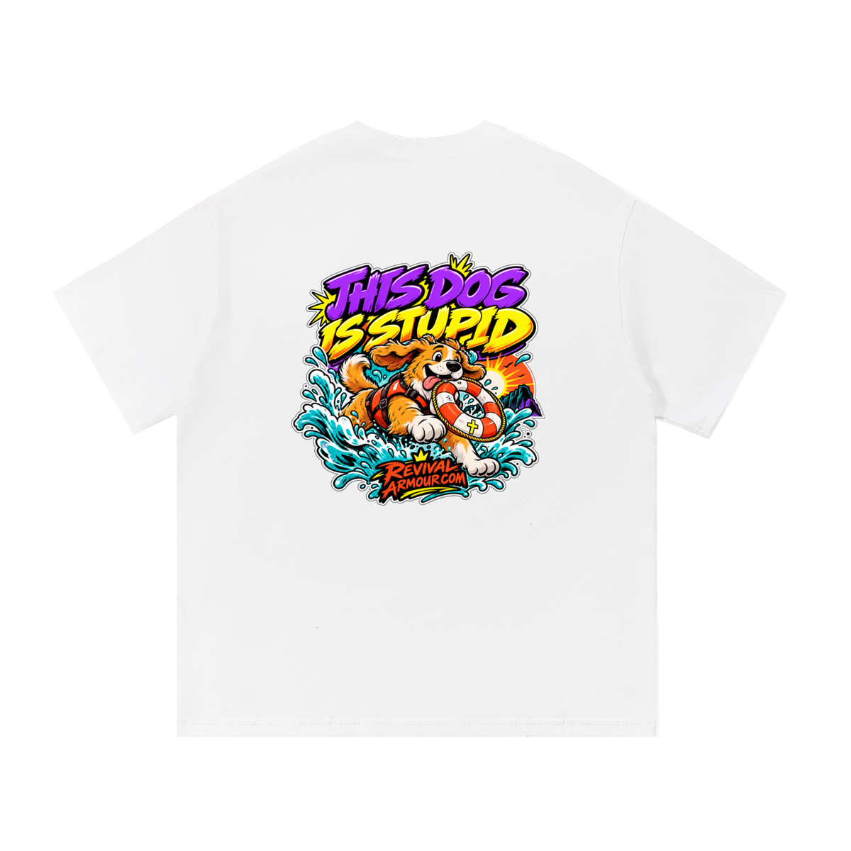THIS DOG IS STUPID REVIVALARMOUR.COM T-Shirt
