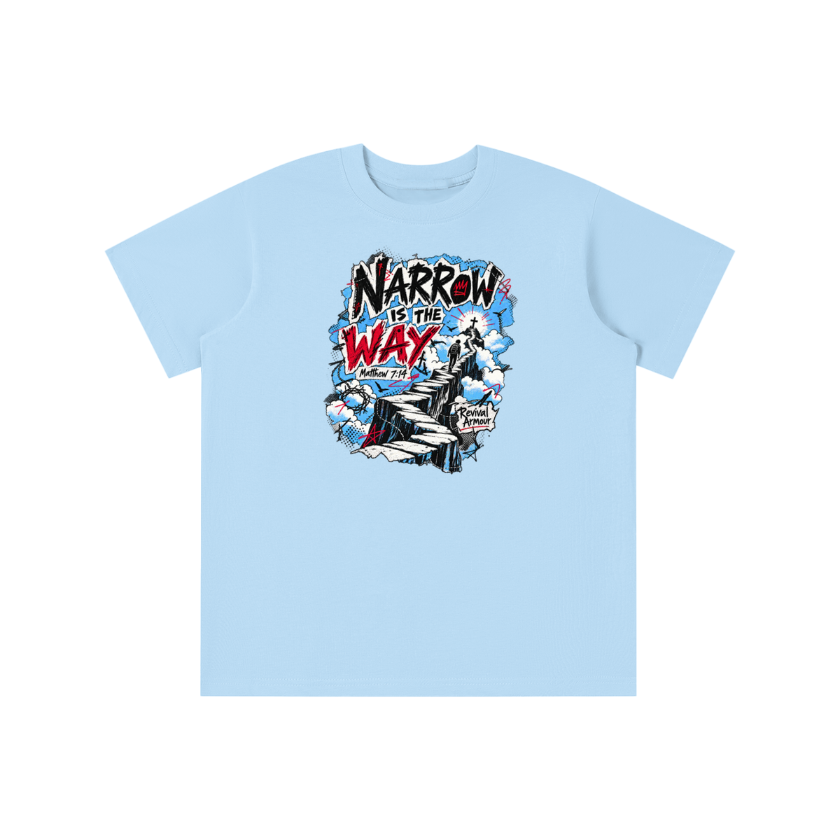 NARROW IS THE WAY [MATTHEW 7:14] Revival Armour youth T-shirt