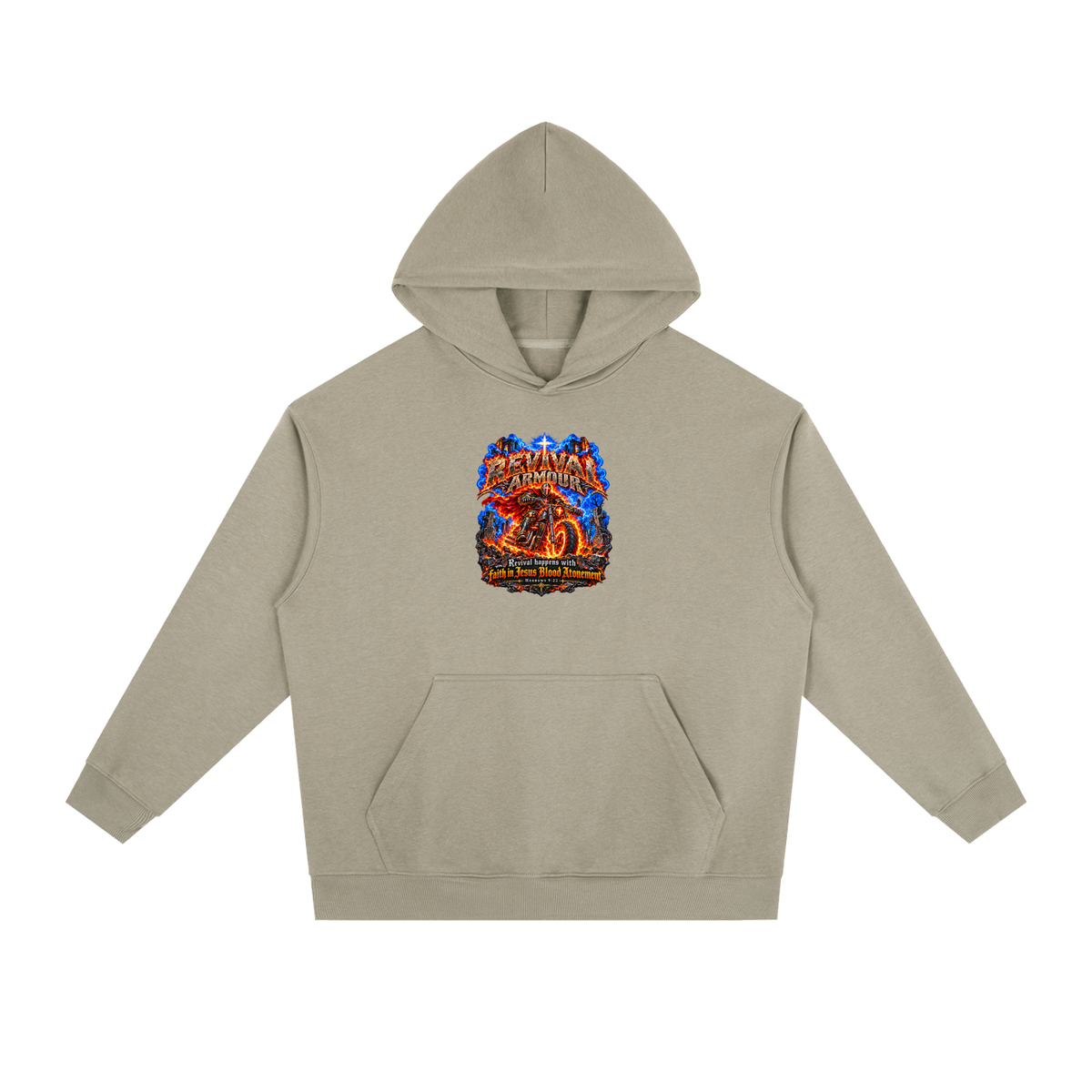 REVIVAL ARMOUR REVIVAL HAPPENS WITH FAITH IN JESUS BLOOD ATONEMENT - HEBREWS 9:22 Hoodie