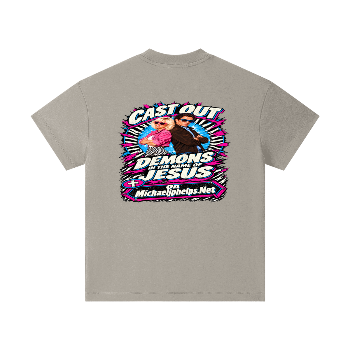 Cast out demons in the name of Jesus on Michaeljphelps.Net Kids T-Shirt