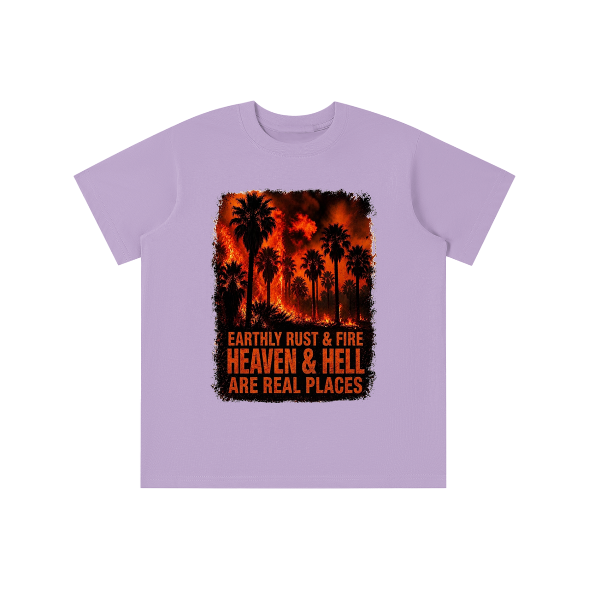 EARTHLY RUST & FIRE HEAVEN & HELL ARE REAL PLACES youth T-shirt