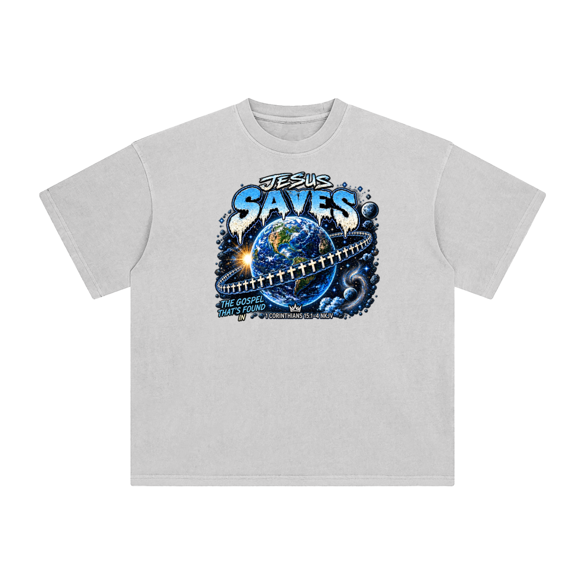 JESUS SAVES THE GOSPEL THAT'S FOUND IN 1 CORINTHIANS 15:1-4 NKJV T-Shirt