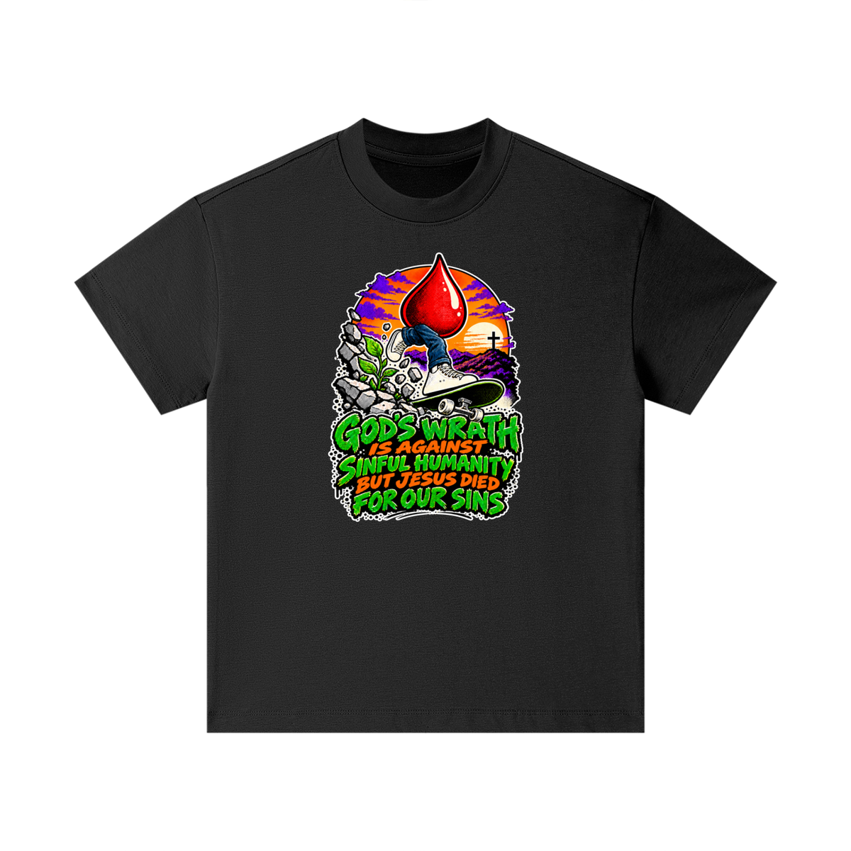 GOD'S WRATH IS AGAINST SINFUL HUMANITY BUT JESUS DIED FOR OUR SINS Kids T-Shirt