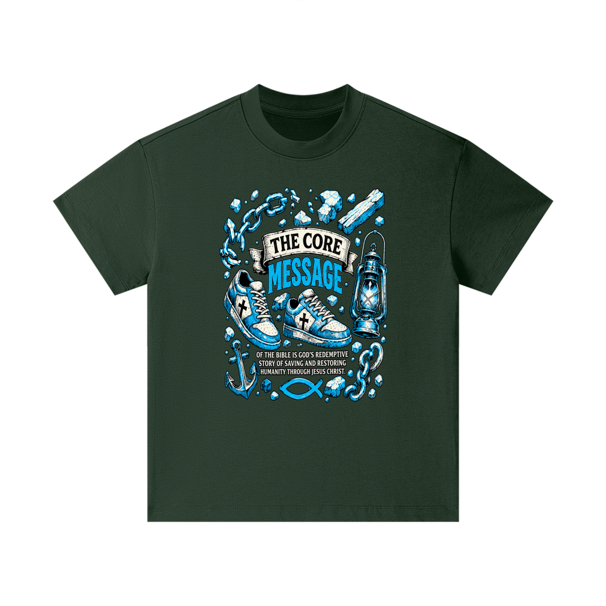 the core message of the bible is God's redemptive story of saving and restoring humanity through Jesus Christ. Kids T-Shirt