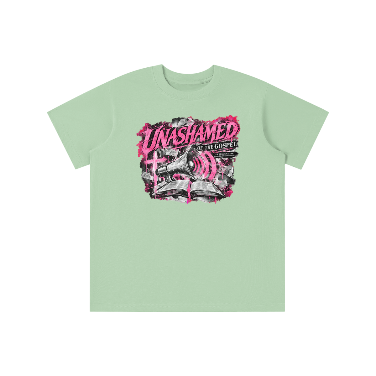 UNASHAMED OF THE GOSPEL OF JESUS CHIRST Inspired by 1 Corinthians 15:1-4 youth T-shirt