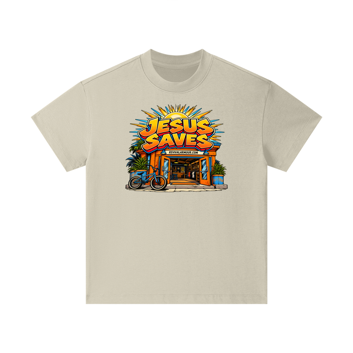 JESUS SAVES REVIVALARMOUR.COM Kids T-Shirt
