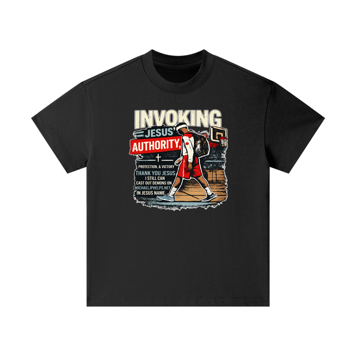 INVOKING JESUS' AUTHORITY, PROTECTION, & VICTORY THANK YOU JESUS I STILL CAN CAST OUT DEMONS ON MICHAELJPHELPS.NET IN JESUS NAME. Kids T-Shirt