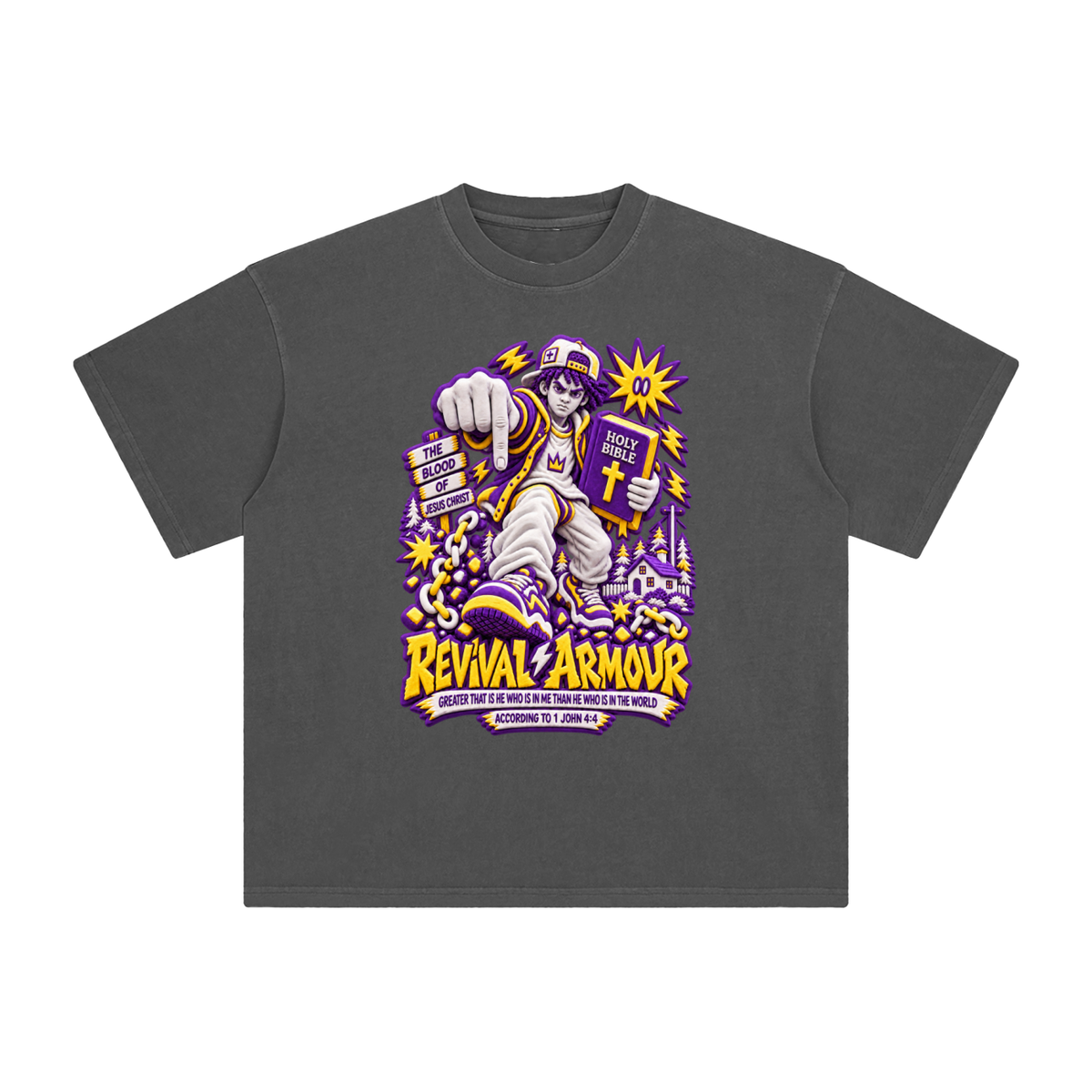 GREATER THAT IS HE WHO IS IN ME THAN WHO IS IN THE WORLD ACCORDING TO 1 JOHN 4:4 T-Shirt