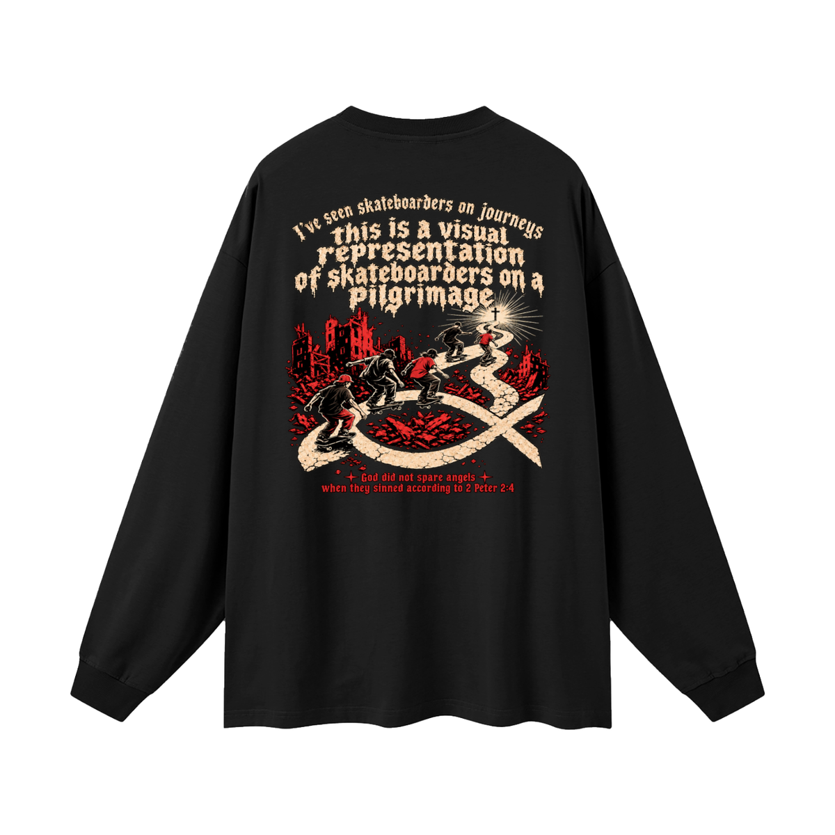 skateboarders on a pilgrimage Long Sleeve T-Shirt