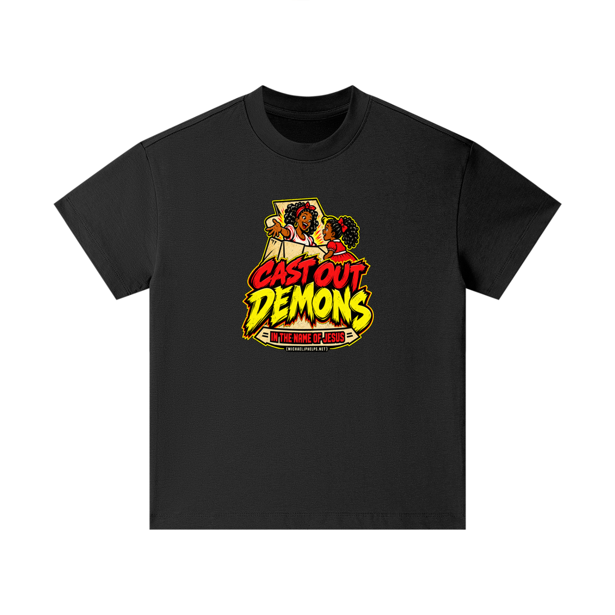 CAST OUT DEMONS IN THE NAME OF JESUS (MICHAELJPHELPS.NET) Kids T-Shirt