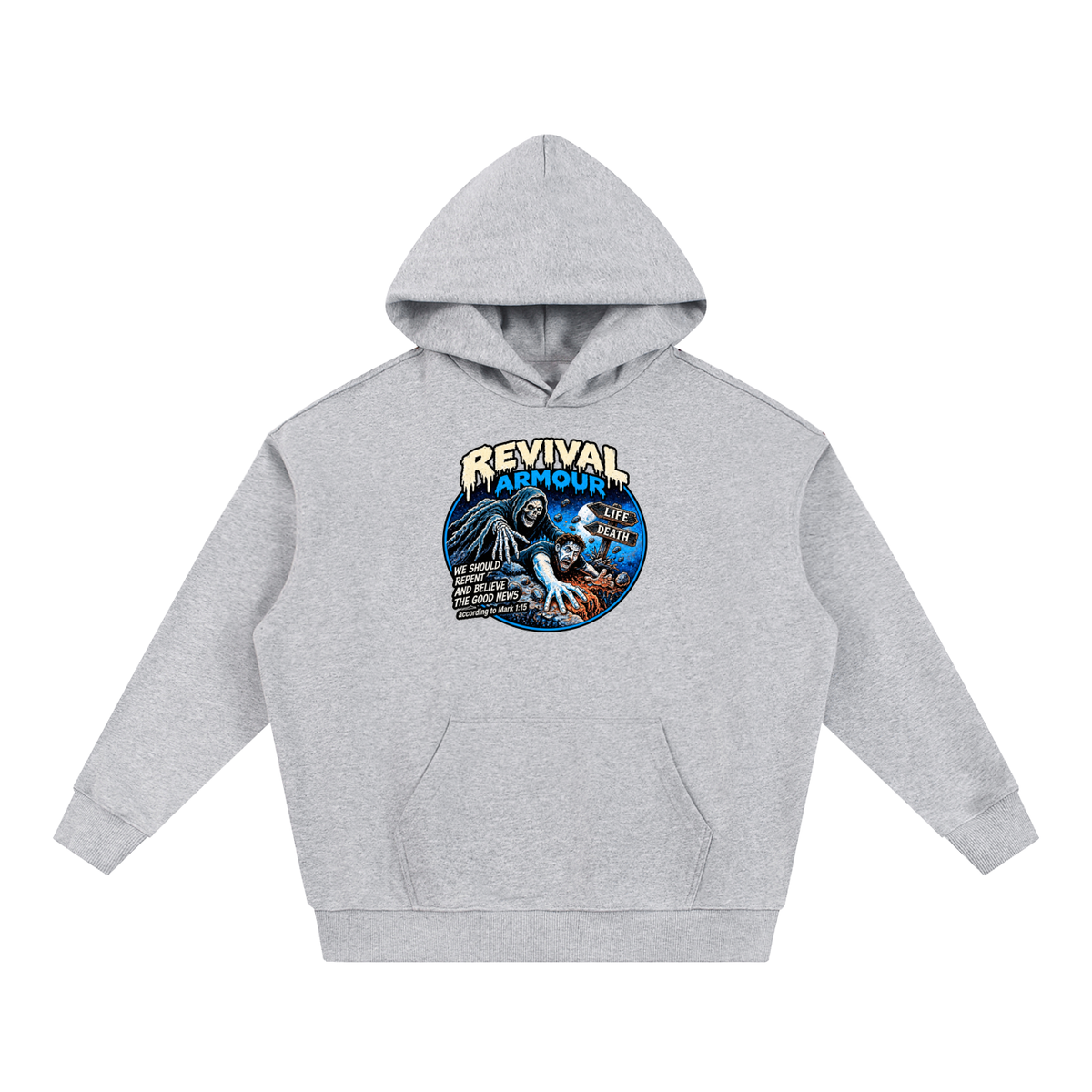 REVIVAL ARMOUR WE SHOULD REPENT AND BELIEVE THE GOOD NEWS according to Mark 1:15 Hoodie