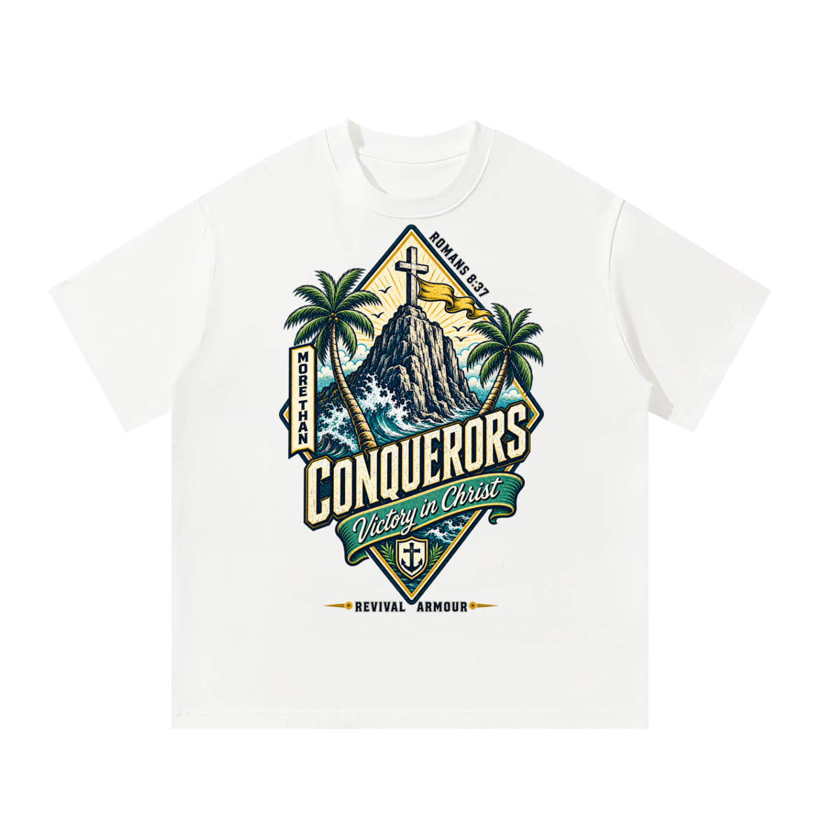 More than conquerors victory in Christ T-Shirt