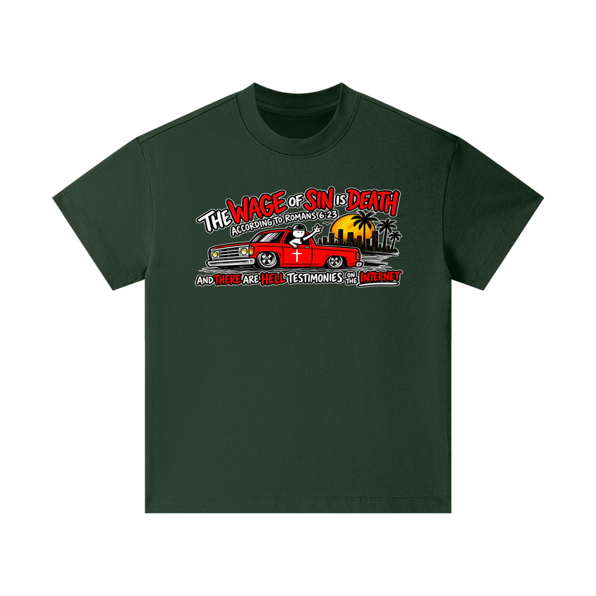 THE WAGE OF SINS IS DEATH ACCORDING TO ROMANS 6:23 AND THERE ARE HELL TESTIMONIES ON THE INTERNET Kids T-Shirt