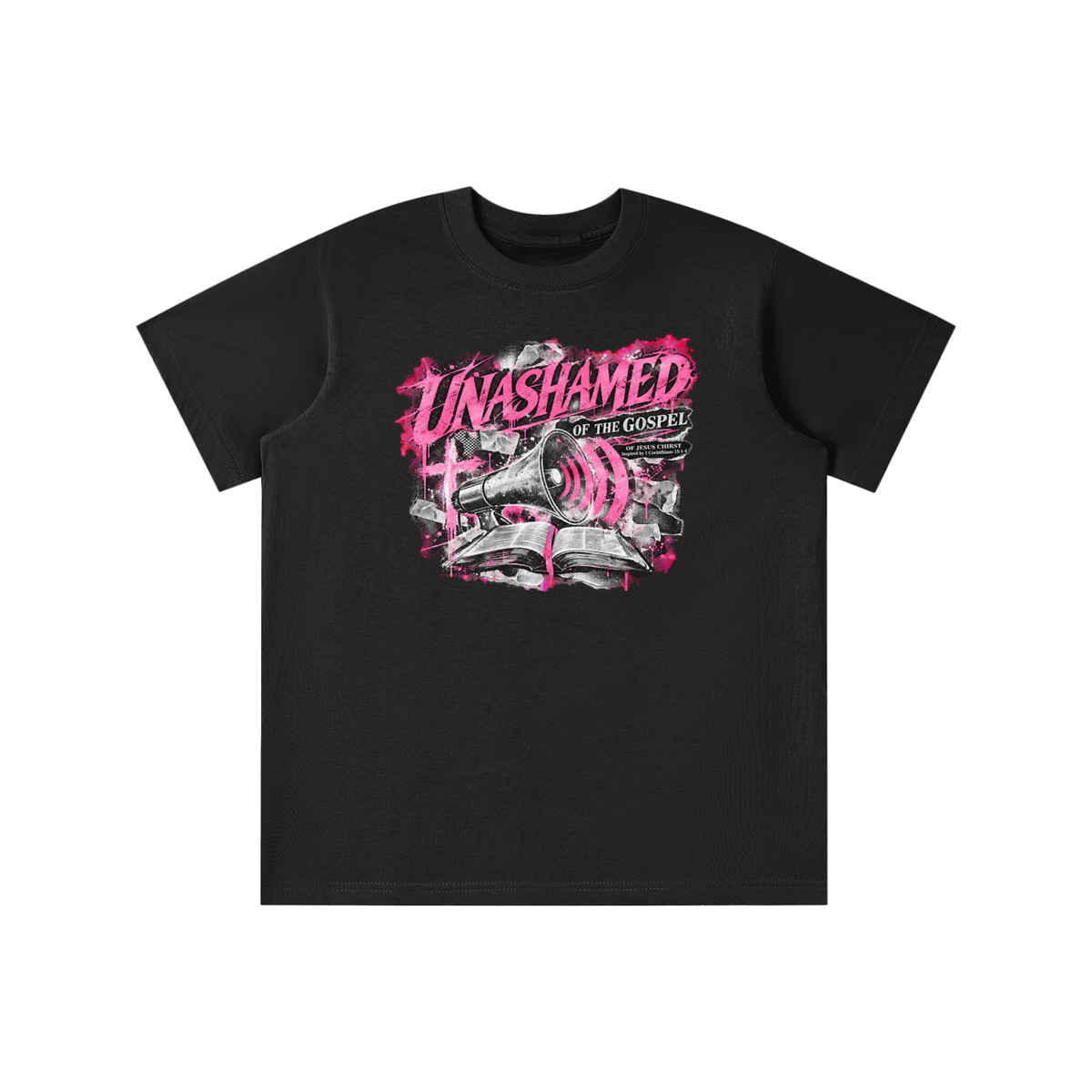 UNASHAMED OF THE GOSPEL OF JESUS CHIRST Inspired by 1 Corinthians 15:1-4 youth T-shirt