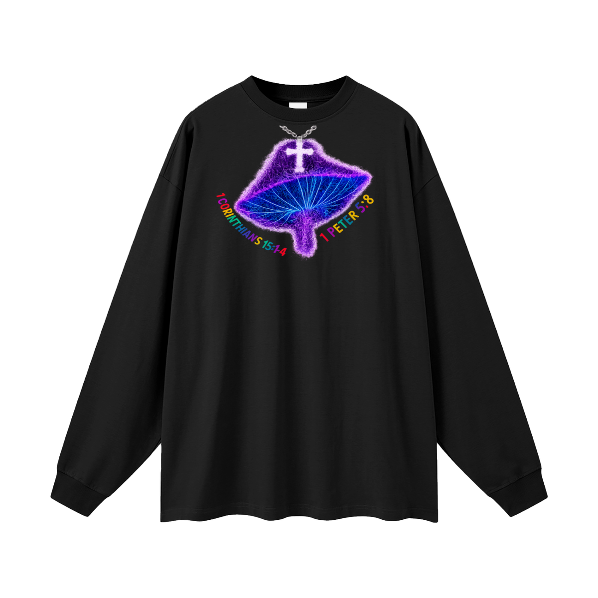 1 Corinthians 15:1-4 1 Peter 5:8 Long Sleeve T-Shirt