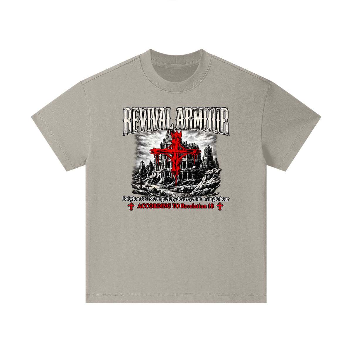REVIVAL ARMOUR Babylon GETS completely destroyed in a single hour ACCORDING TO Revelation 18 Kids T-Shirt