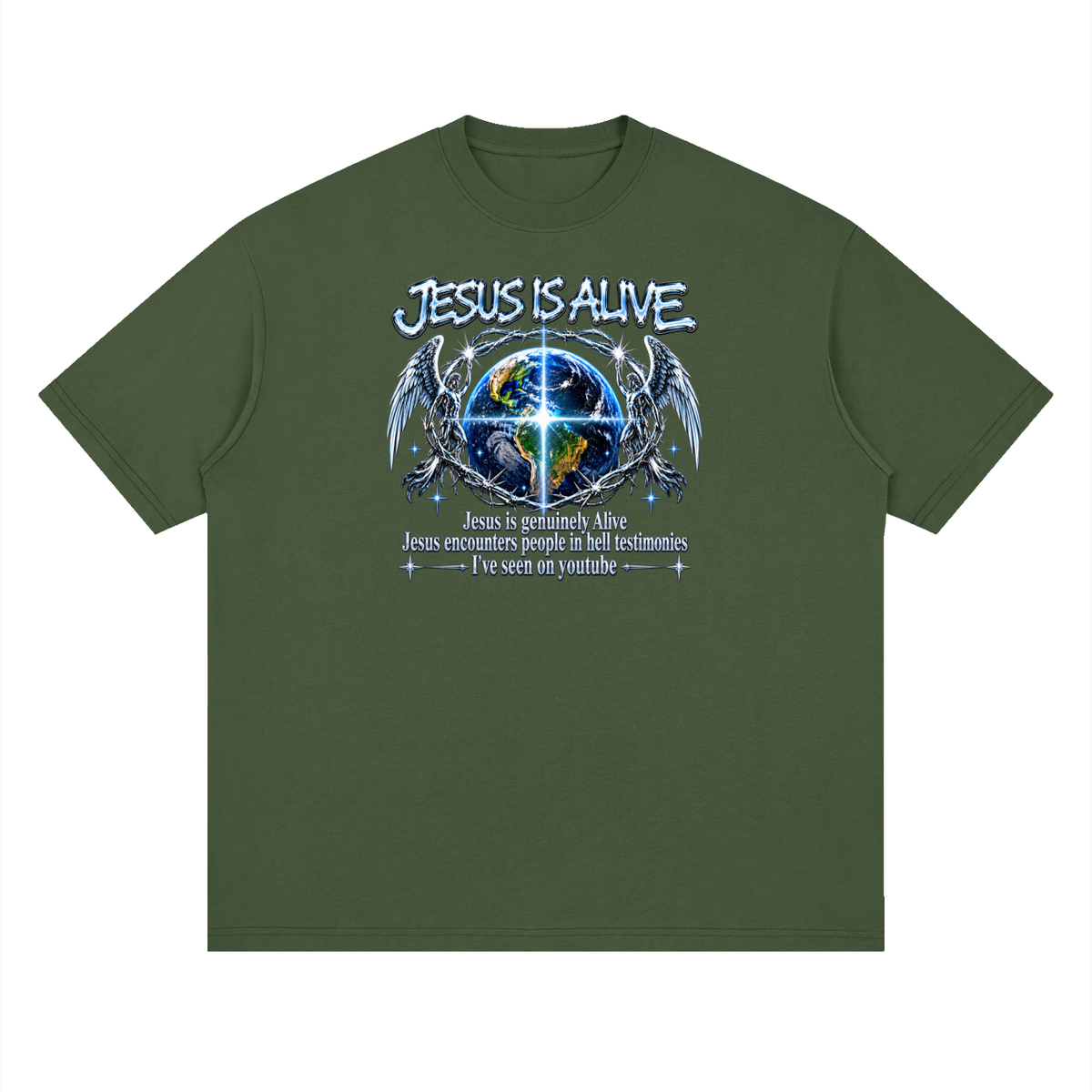 JESUS IS ALIVE Jesus is genuinely Alive Jesus encounters people in hell testimonies I've seen on youtube T-Shirt