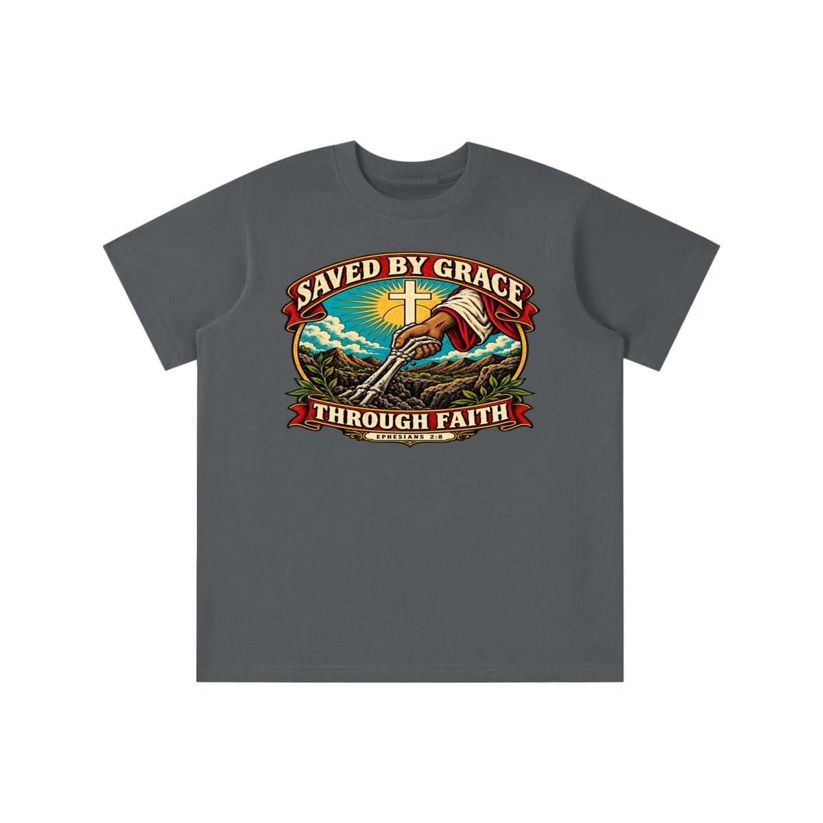 Saved by Grace through Faith youth T-shirt