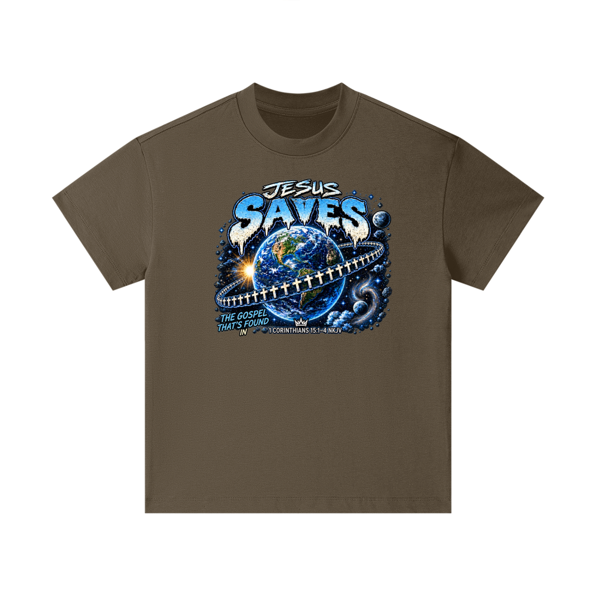 JESUS SAVES THE GOSPEL THAT'S FOUND IN 1 CORINTHIANS 15:1-4 NKJV Kids T-Shirt
