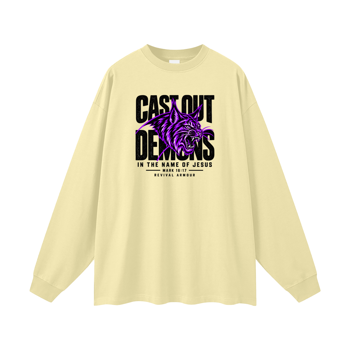 CAST OUT DEMONS IN THE NAME OF JESUS MARK 16:17 REVIVAL ARMOUR Long Sleeve T-Shirt