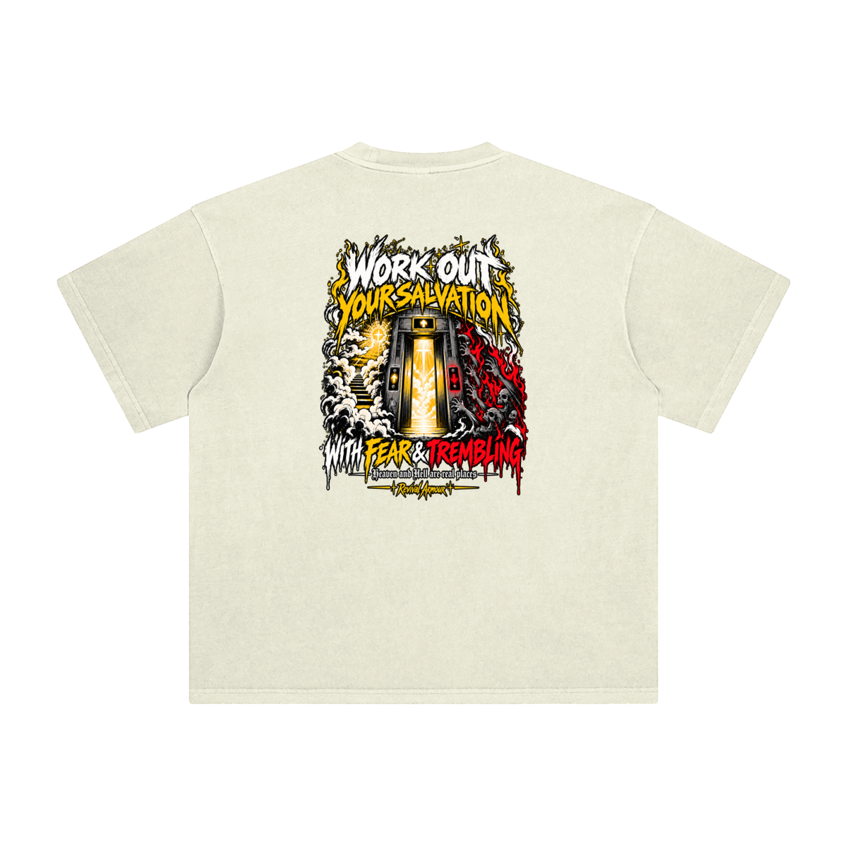THE WAGE OF SIN IS DEATH WORKOUT YOUR SALVATION WITH FEAR & TREMBLING T-Shirt