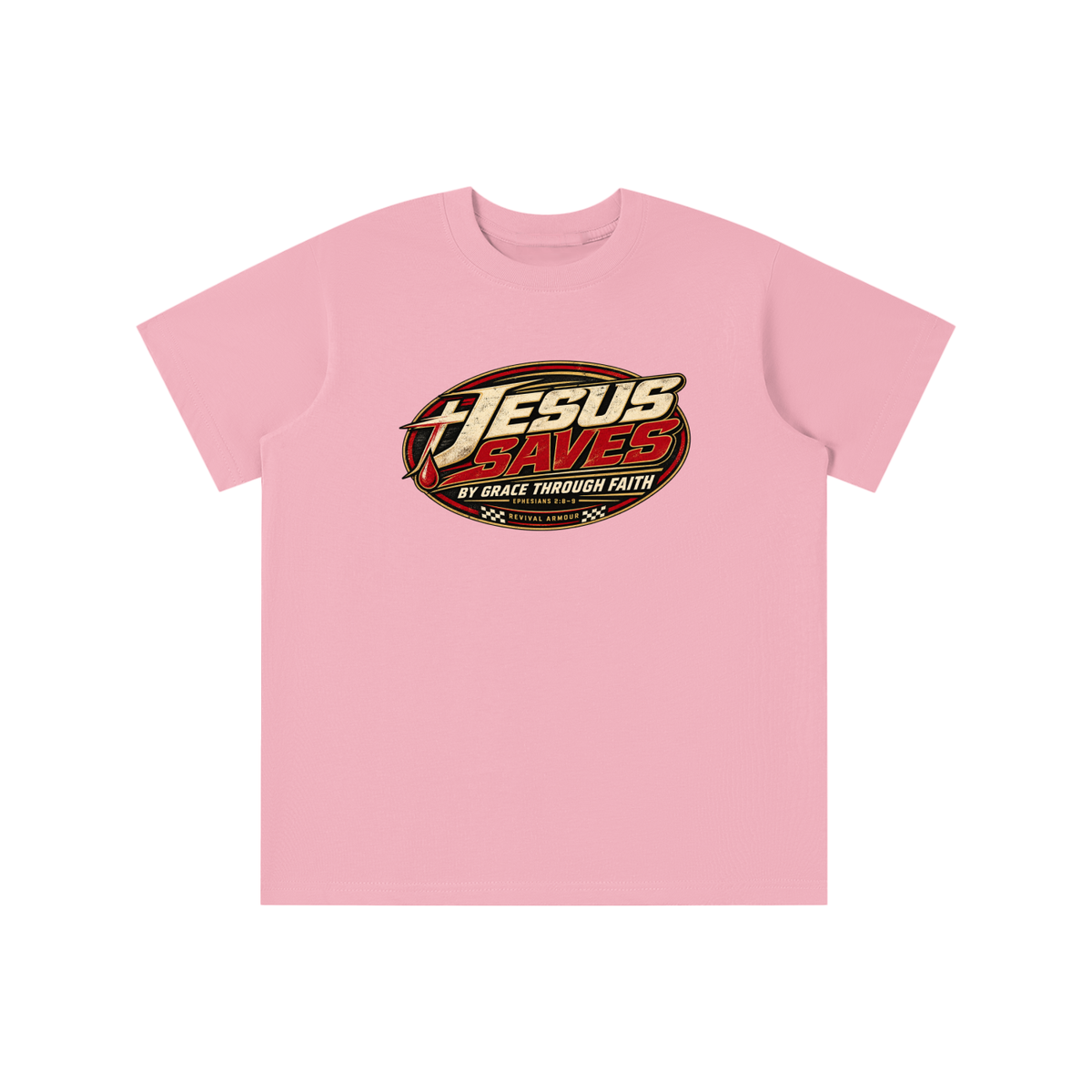 JESUS SAVES BY GRACE THROUGH FAITH - EPHESIANS 2:8-9 - youth T-shirt