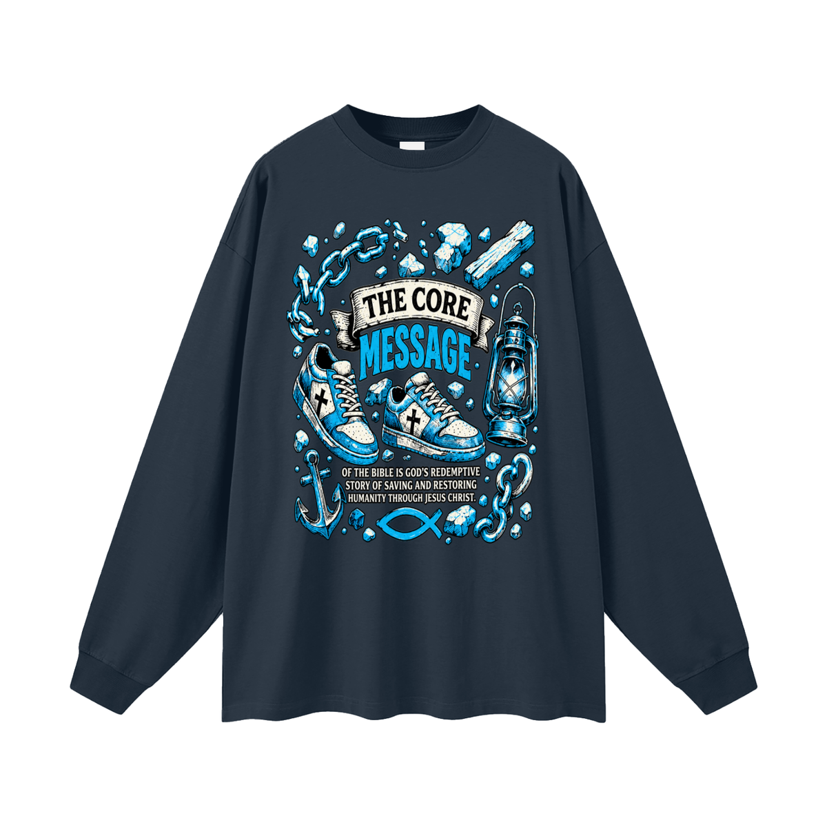 the core message of the bible is God's redemptive story of saving and restoring humanity through Jesus Christ. Long Sleeve T-Shirt
