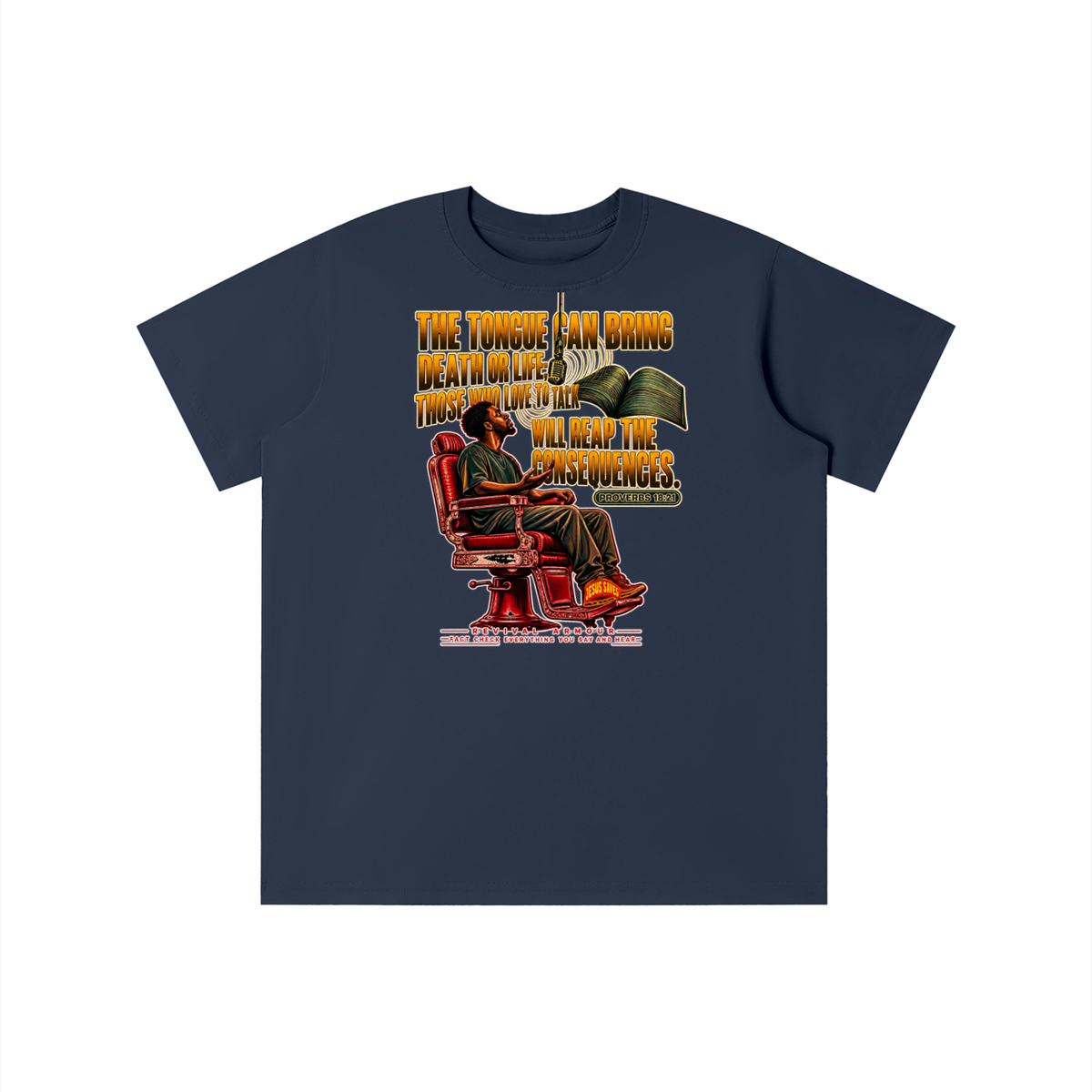 PROVERBS 18:21 NLT youth T-shirt