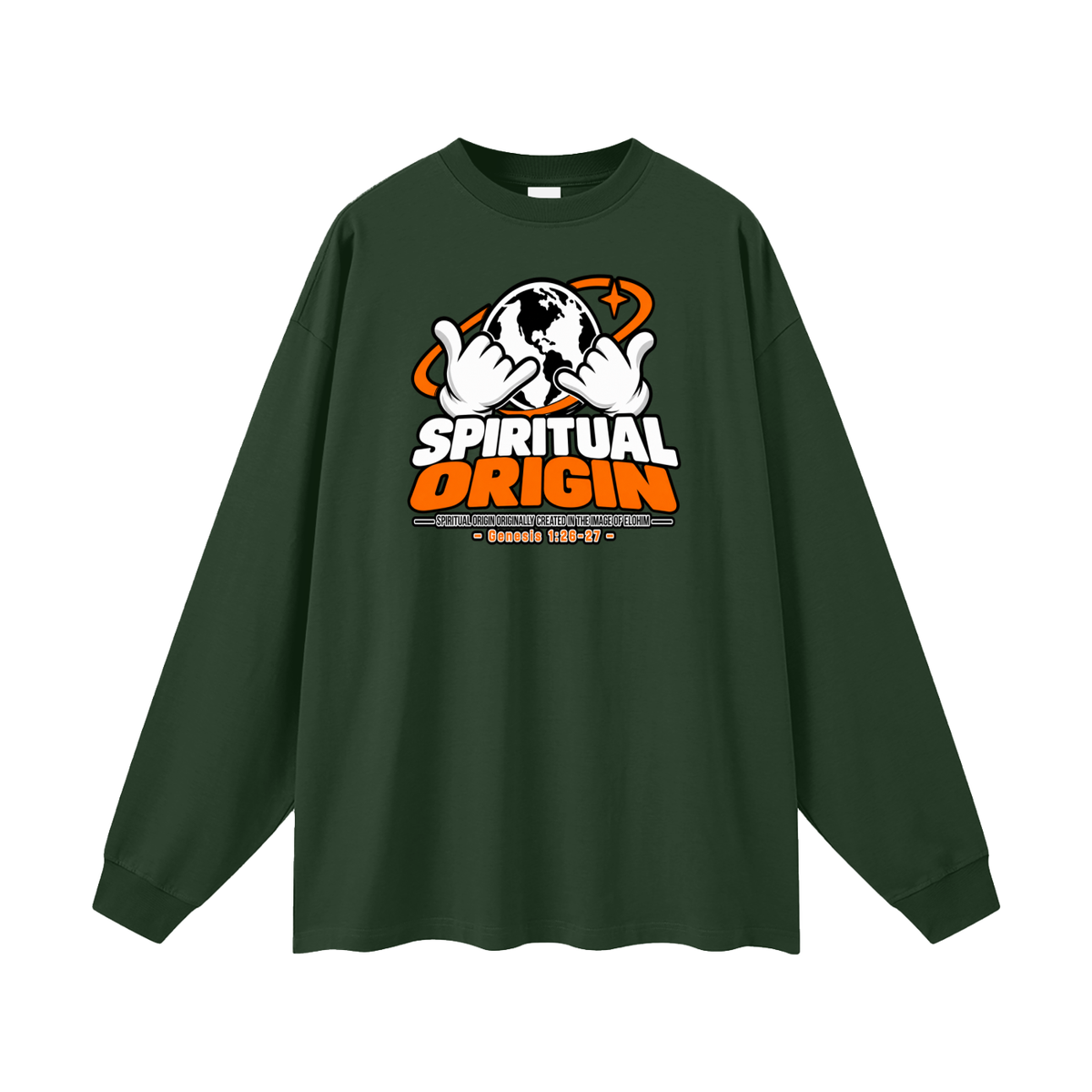 SPIRITUAL ORGIN SPIRITUAL ORGIN ORIGINALLY CREATED IN THE IMAGE OF ELOHIM - GENESIS 1:26-27 - Long Sleeve T-Shirt