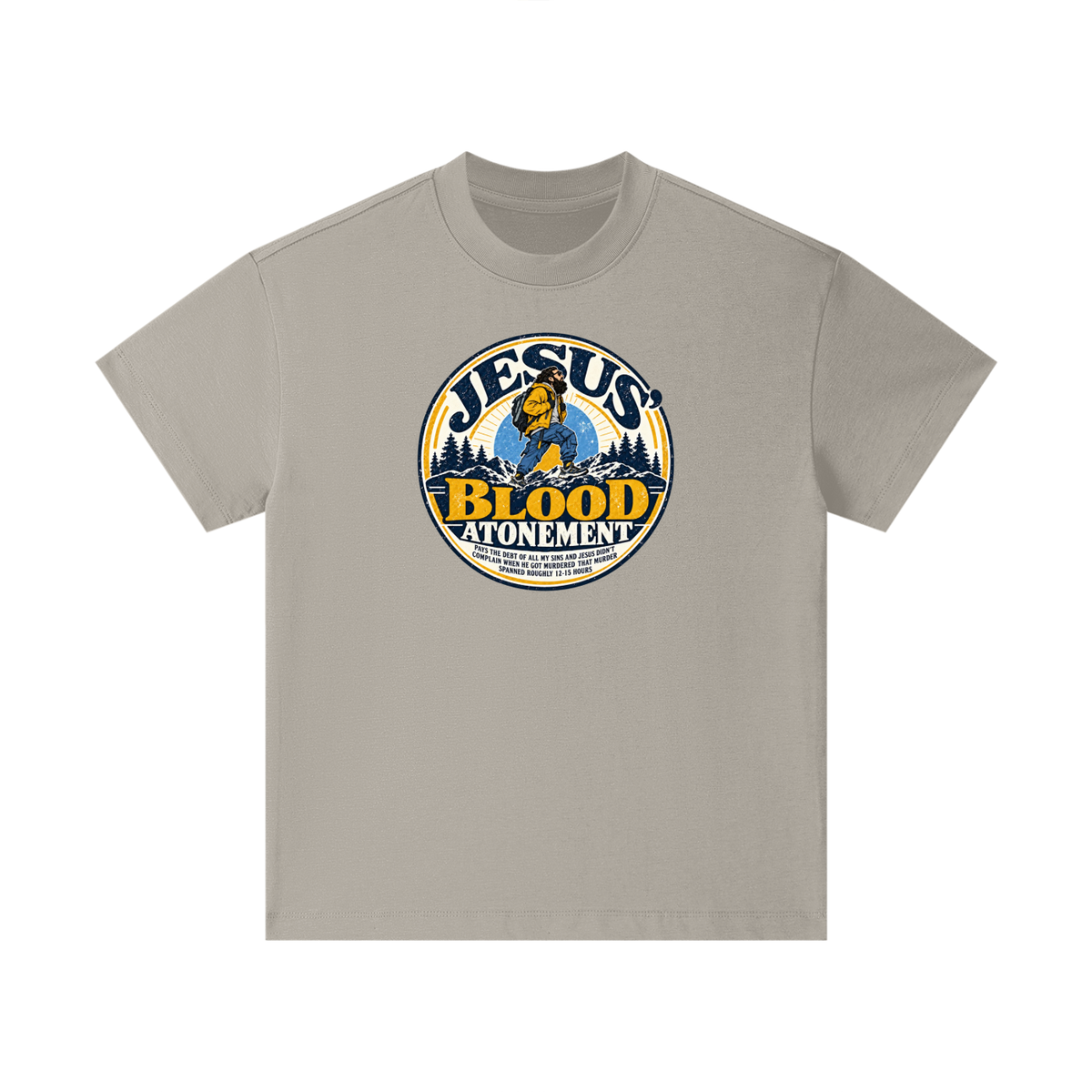 JESUS' BLOOD ATONEMENT PAYS THE DEBT OF ALL MY SINS AND JESUS DIDN'T COMPLAIN WHEN HE GOT MURDERED THAT MURDER SPNNED ROUGHLY 12-15 HOURS Kids T-Shirt