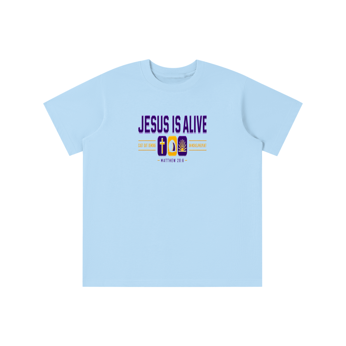 JESUS IS ALIVE CAST OUT DEMONS ON MICHAELJPHELPS.NET youth T-shirt