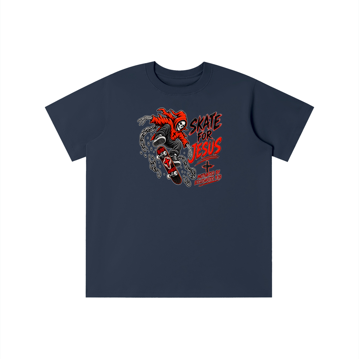 SKATE FOR JESUS MOTIVATED BY ECCLESIASTES 9:10 youth T-shirt