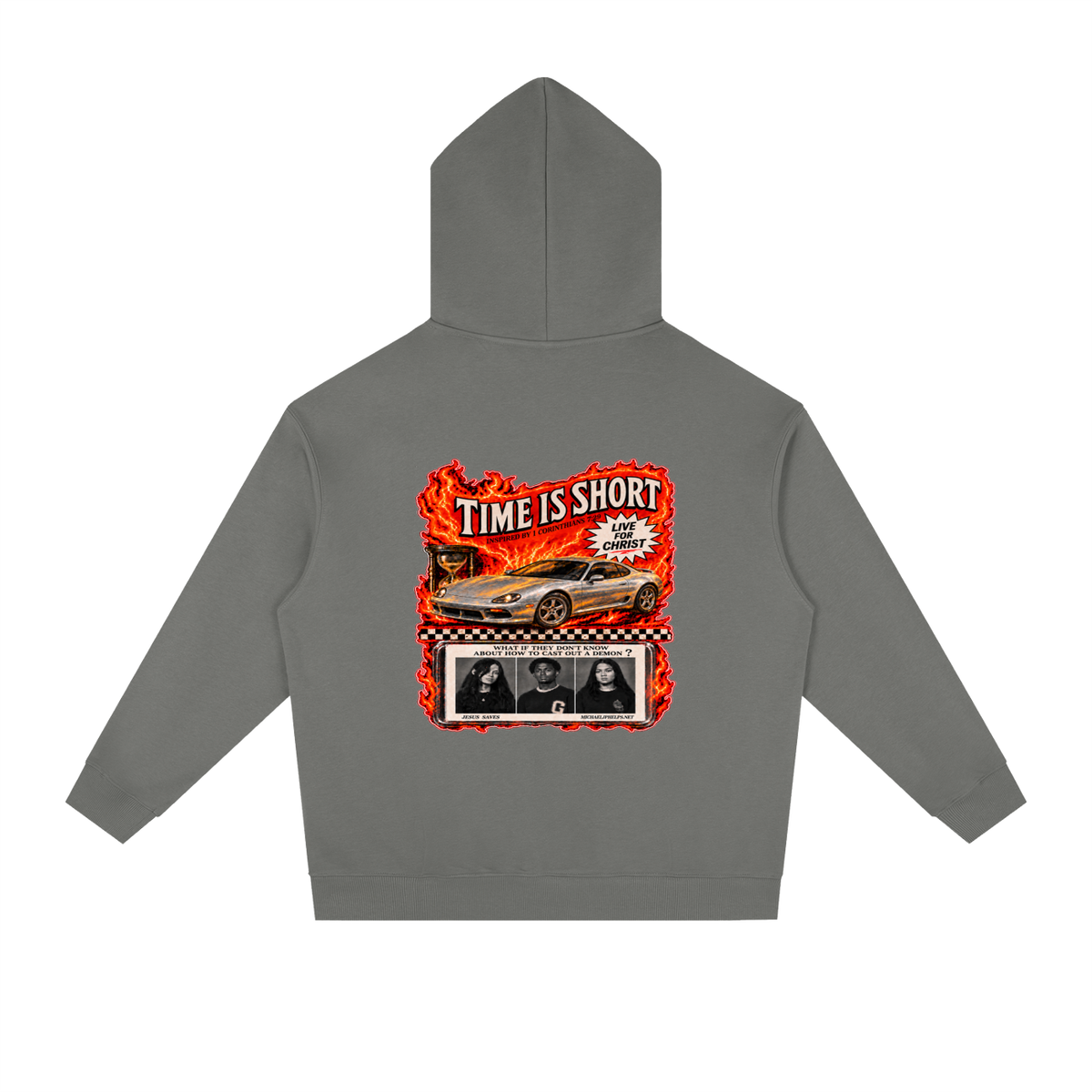 TIME IS SHORT INSPIRED BY 1 CORINTHIANS 7:29 LIVE FOR CHRIST WHAT IF THEY DON'T KNOW ABOUT HOW TO CAST OUT A DEMON? JESUS SAVES MICHAELJPHELPS.NET Hoodie