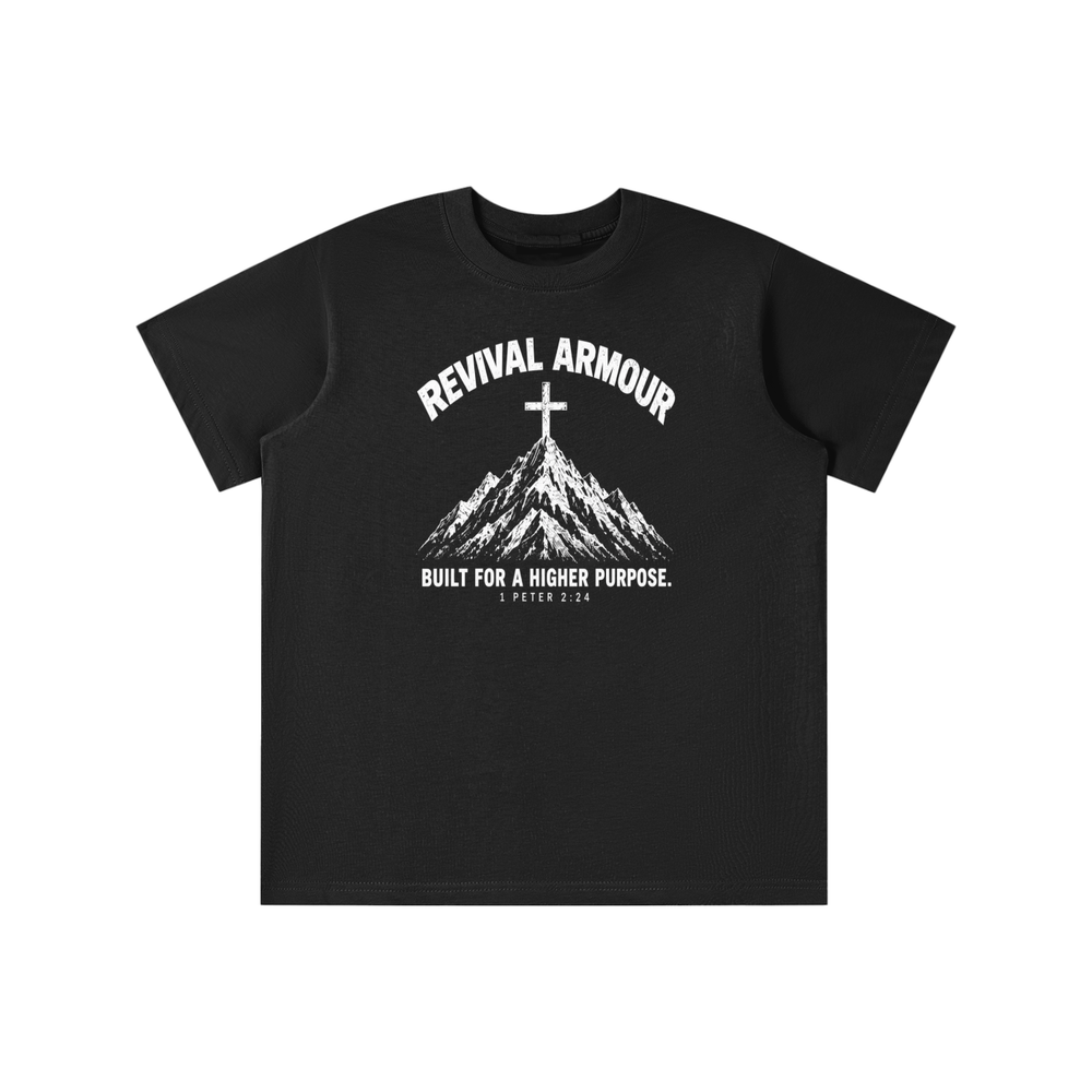 REVIVAL ARMOUR BUILT FOR A HIGHER PURPOSE. 1 PETER 2:24 youth T-shirt