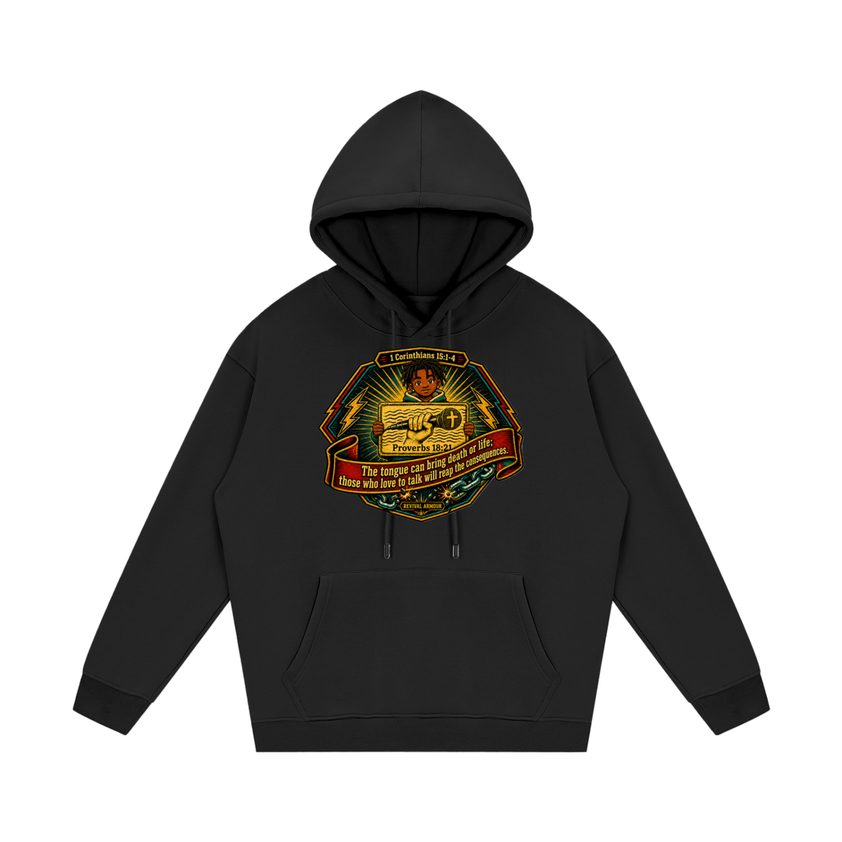 Proverbs 18:21 NLT Hoodie