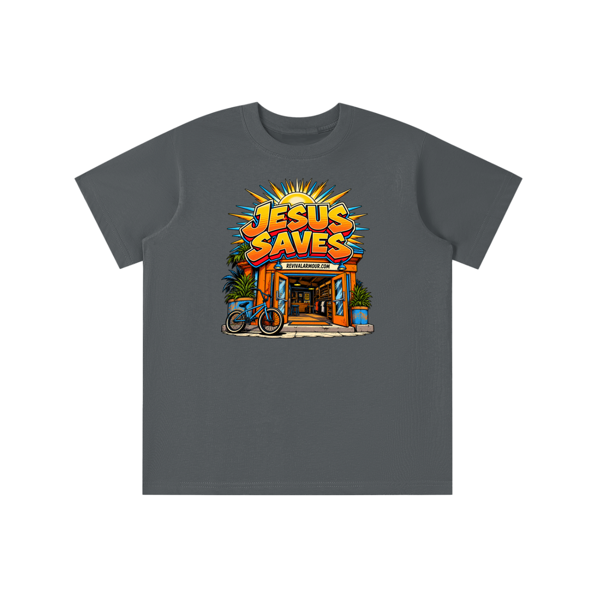 JESUS SAVES REVIVALARMOUR.COM youth T-shirt
