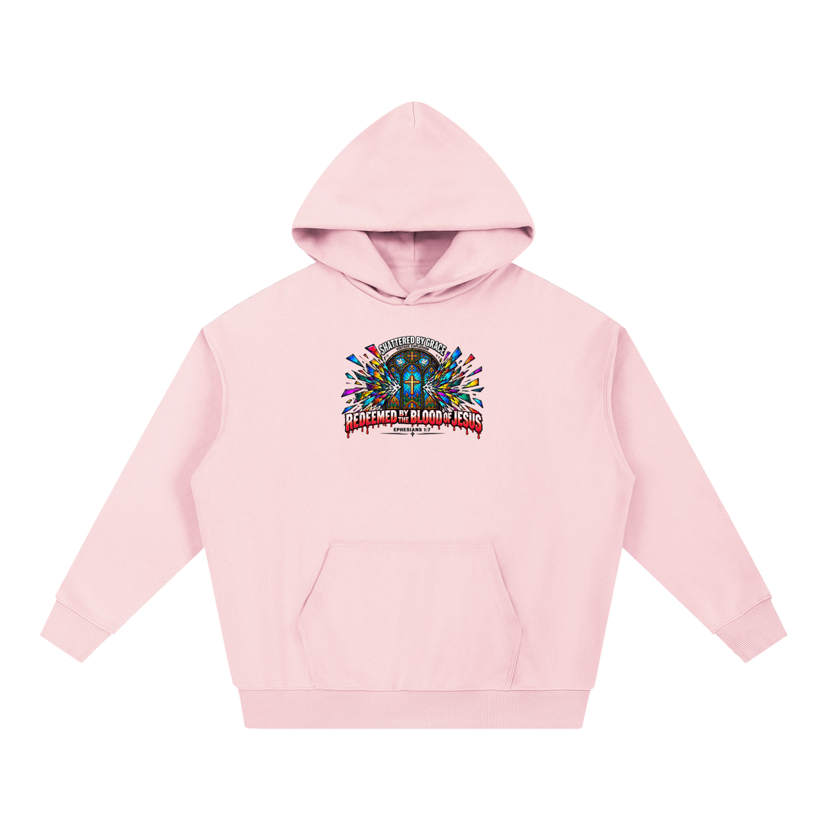 SHATTERED BY GRACE VINTAGE EXPLOSION REDEEMED BY THE BLOOD OF JESUS EPHESIANS 1:7 that's not a quote Hoodie