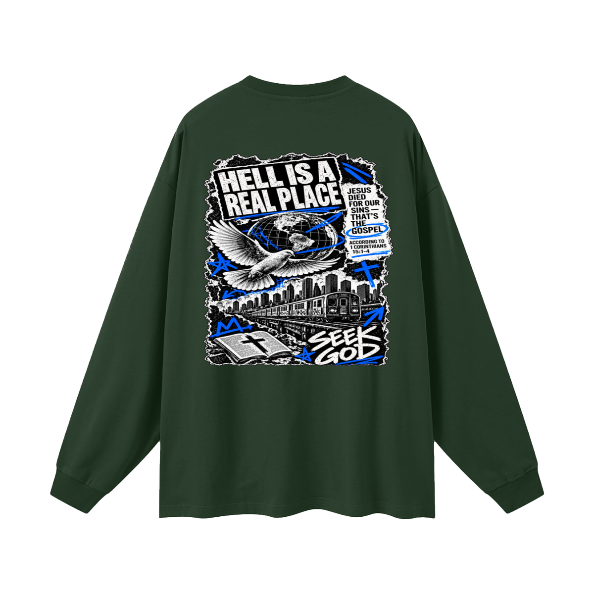 FISH FOR PEOPLE THAT'S A metaphor AND YOU COULD LEARN HOW TO CAST OUT DEMONS ON MICHAELJPHELPS.COM Long Sleeve T-Shirt