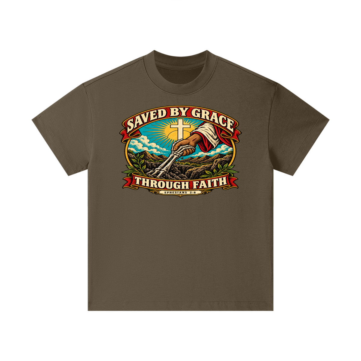 Saved by Grace through Faith Kids T-Shirt