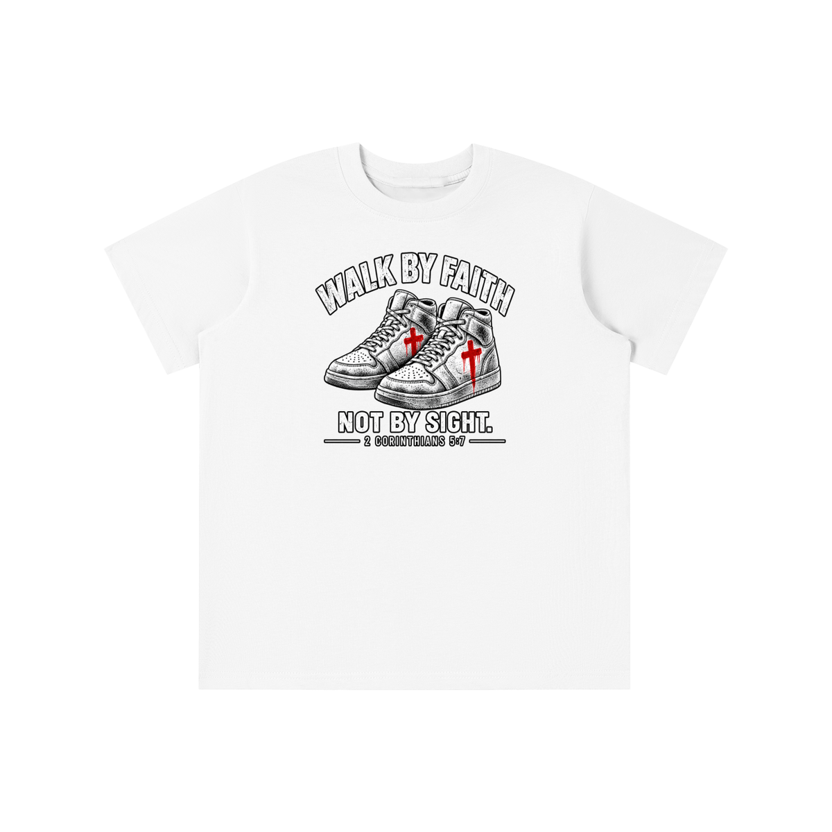 Walk by faith not by sight. youth T-shirt