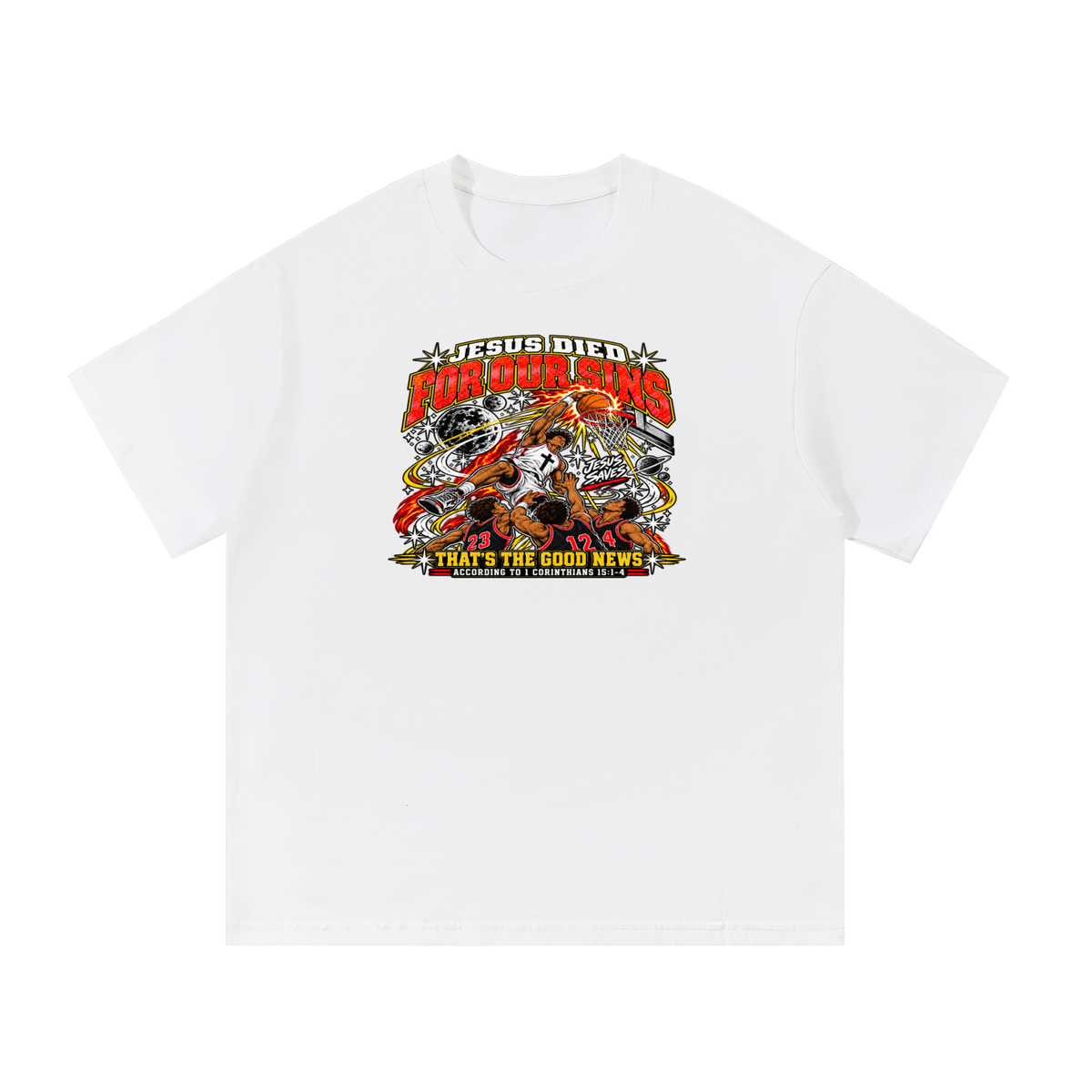 Jesus died for our sins that's the good news according to 1 Corinthians 15:1-4  T-Shirt