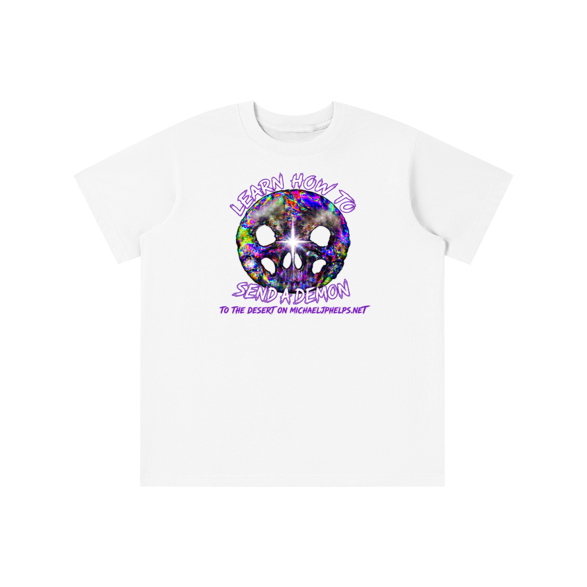 LEARN HOW TO SEND A DEMON TO THE DESERT ON MICHAELJPHELPS.NET youth T-shirt