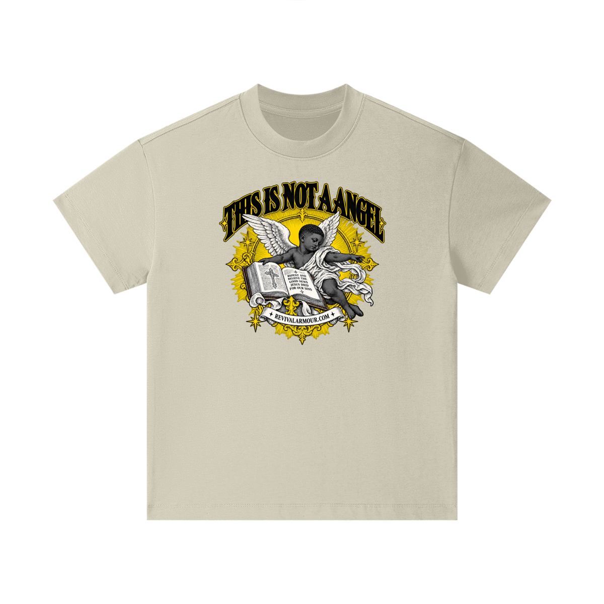 THIS IS NOT A ANGEL REPENT AND BELIEVE THE GOOD NEWS JESUS DIED FOR OUR SIN REVIVALARMOUR.COM Kids T-Shirt