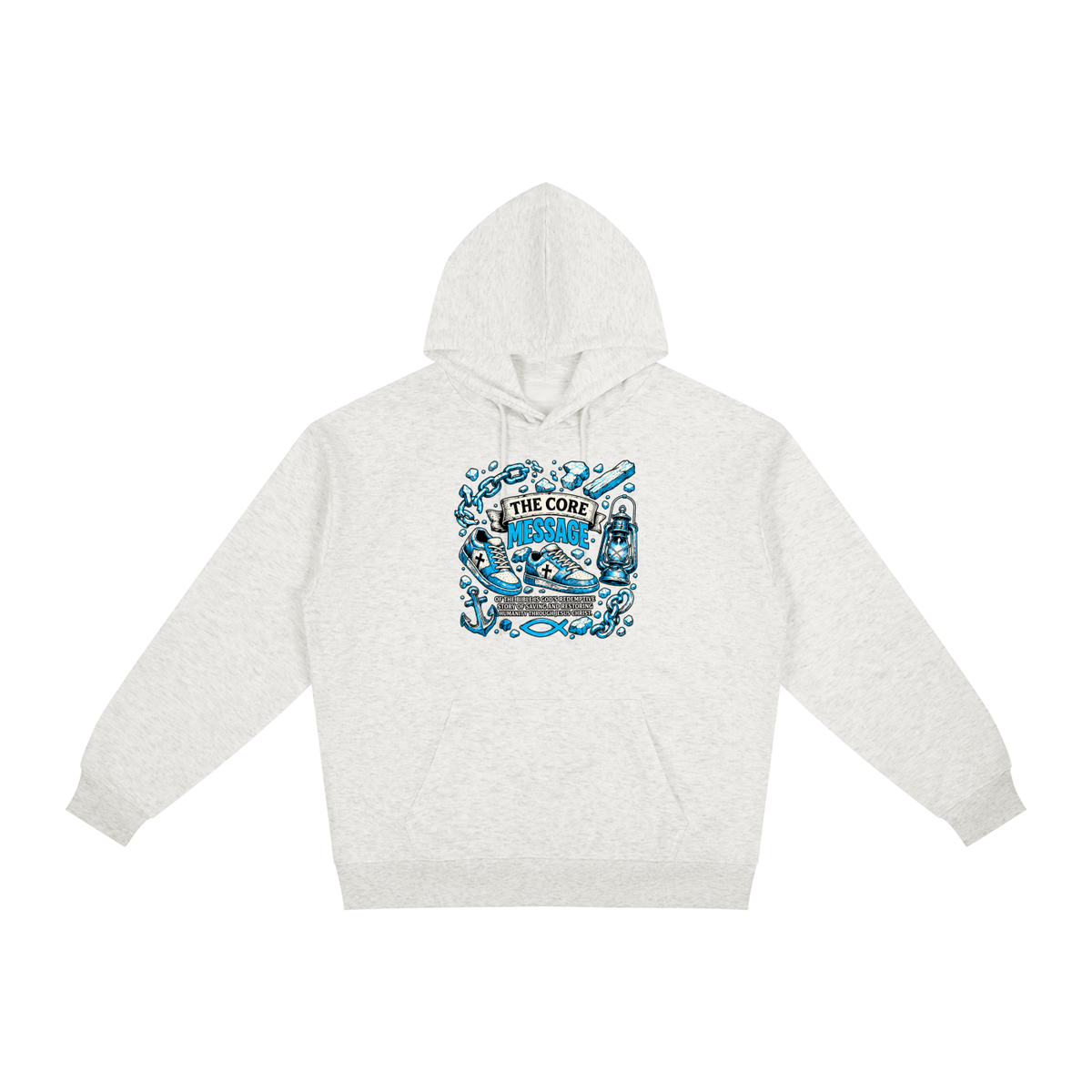 the core message of the bible is God's redemptive story of saving and restoring humanity through Jesus Christ. Hoodie